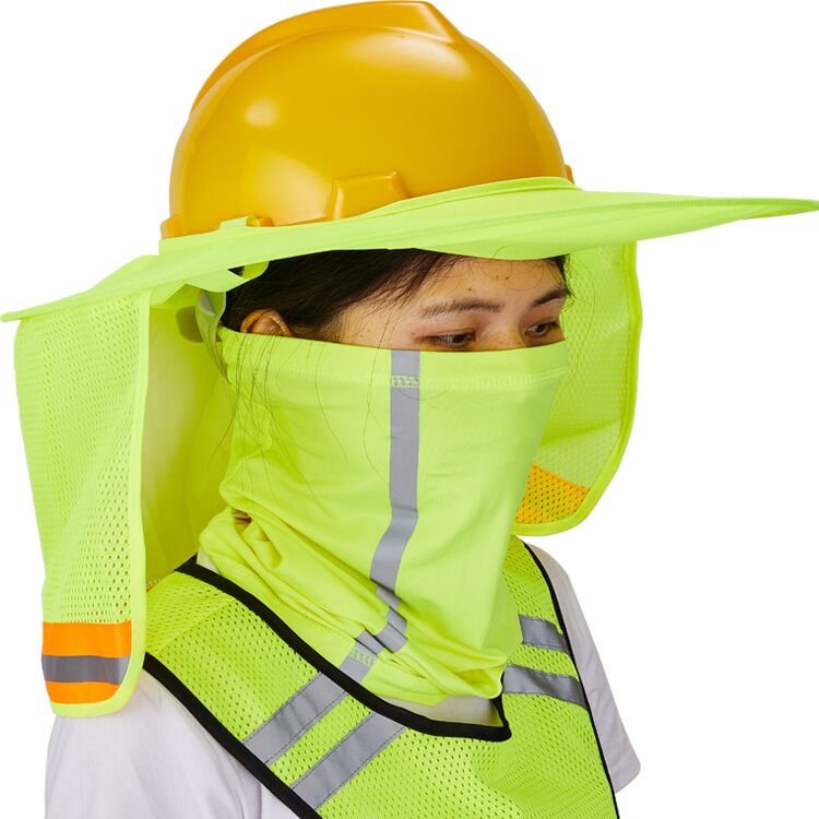 Hard Hat Sun Shade Neck Cover and Face Scarf and Oversleeve Set - Image 5