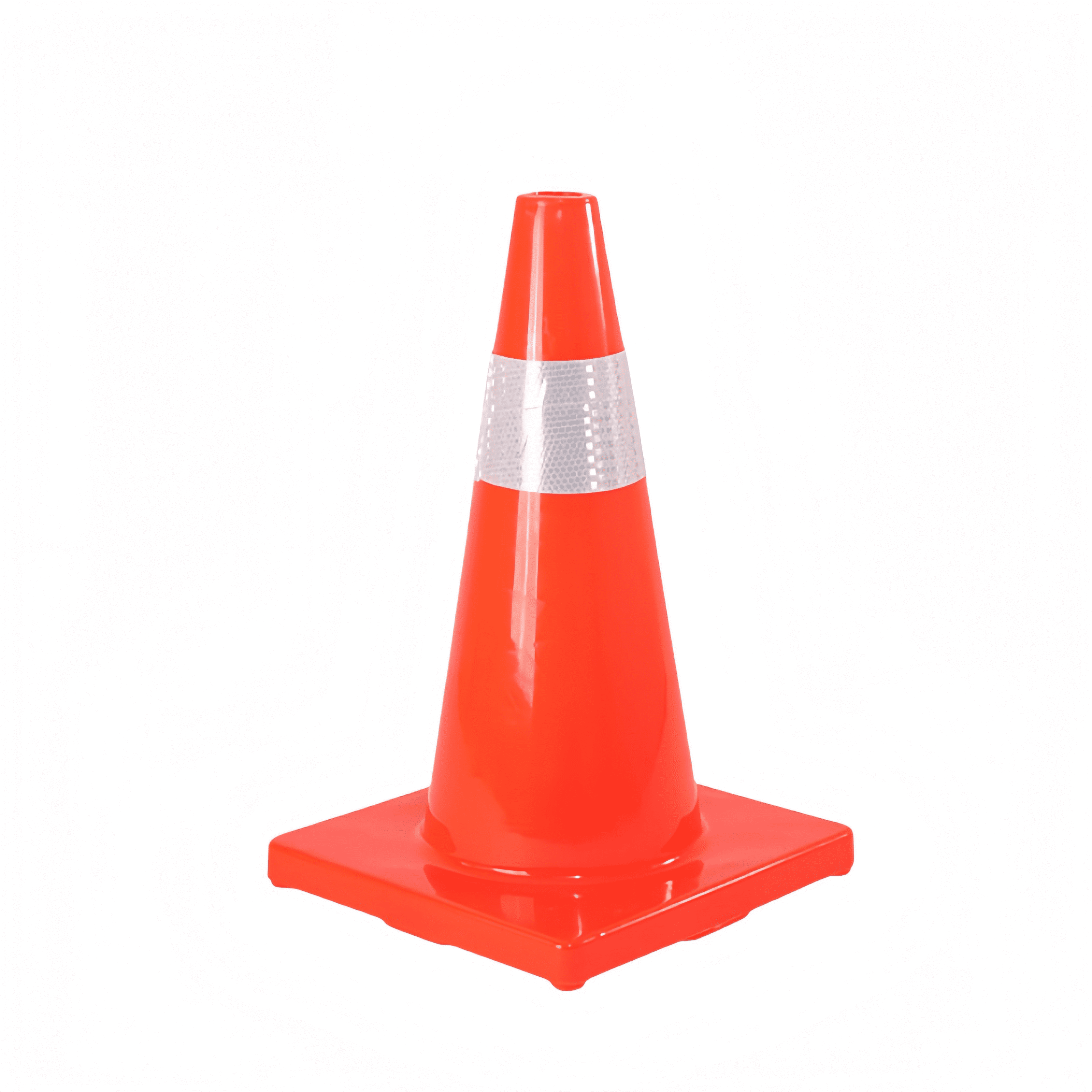 Orange PVC traffic cones