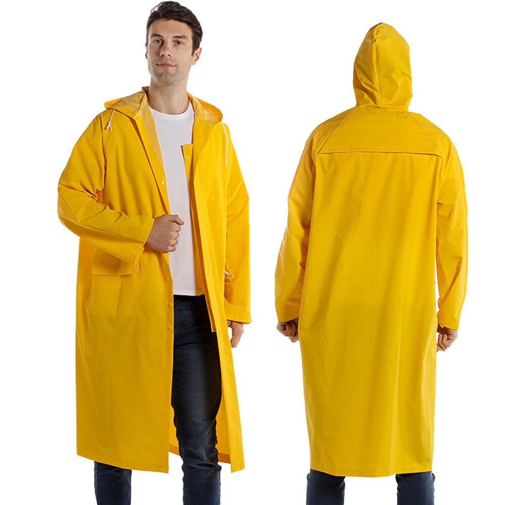 heavy duty long pvc raincoats
