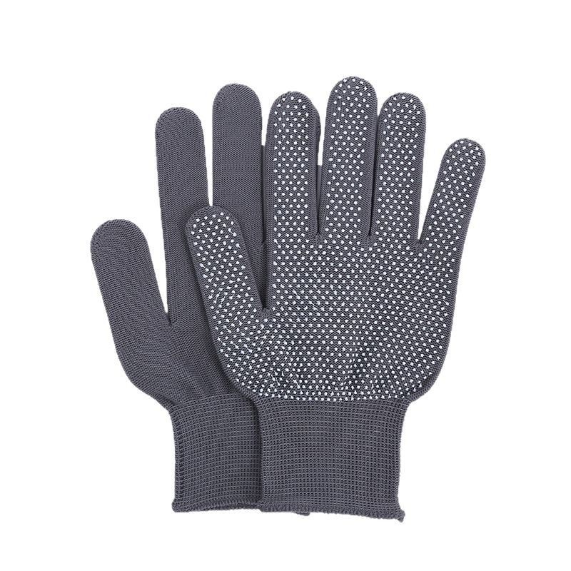 PVC Dotted Nylon Knitted Gloves - Image 2