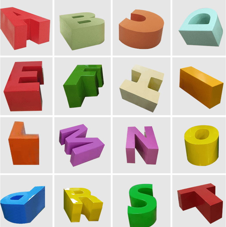 Letter Shaped Fiberglass Bench - Image 3