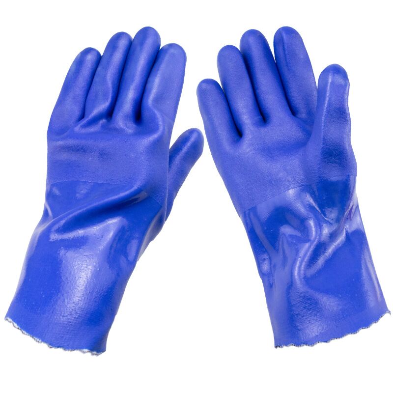 Cotton Liner PVC Sandy Coated Gloves